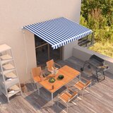 vidaXL avtomatsko zložljiva tenda 300x250 cm modra in bela | Shoptok.si