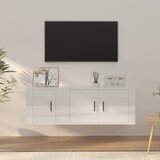  2-dijelni set TV ormarića sjajni bijeli drveni | shoptok.hr