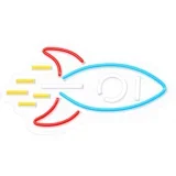 Dekorativna neon LED rasveta ROCKET ( RTV100474 )