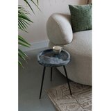 White Label Okrogla stranska mizica z marmorno mizno ploščo ø 33 cm Karrara – | Shoptok.si