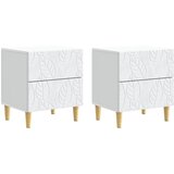  Noćni ormarić 2 pcs Bijela 43 x 34,5 x 48 cm Konstruirano drvo | shoptok.hr