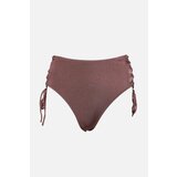 Trendyol Brown Pleated Bikini Bottoms Cene