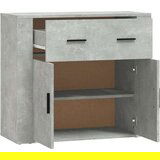  Komoda siva boja betona 80 x 33 x 70 cm od konstruiranog drva | shoptok.hr