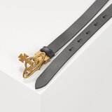 Vivienne Westwood Pasovi SMALL LINE ORB BUCKLE/BRASS Črna | Shoptok.si