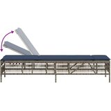  Ležaljka s jastukom, siva, poli ratan | Shoptok.si