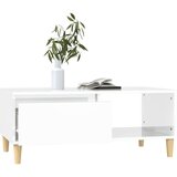  Klubska mizica visok sijaj bela 90x50x36,5 cm inženirski les, (20715766) | Shoptok.si