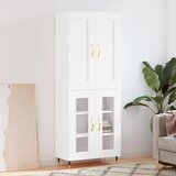 vidaXL Visoka komoda bijela 69 5x34x180 cm konstruirano drvo | shoptok.hr