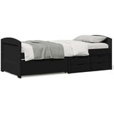 vidaXL Dnevni krevet s 5 ladica bez madraca "IRUN" crni 90x200 cm | shoptok.hr