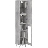  Visoka komoda siva betona 34,5x34x180 cm od konstruiranog drva | shoptok.hr