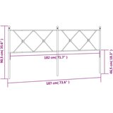  Kovinsko vzglavje belo 180 cm | Shoptok.si