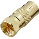 Renkforce RF-4196982 F- koaksialni adapter pozlačeno Priključki: F-vtič\, koaksialna vtičnica IEC 1 kos, (20432535) | Shoptok.si