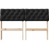  Tapecirani uzglavlje Crna 120 cm Čvrsto borovo drvo | Eponuda.com