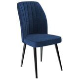 Hanah home set trpezarijskih stolica Platinum 6 kom, teget tkanina Jerry, crne metalne noge | Eponuda.com