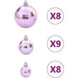 vidaXL Božični bomboni 100 kosov roza Ø3/4/6 cm | Shoptok.si