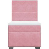 Box spring krevet s madracem ružičasti 100x200 cm baršunasti | shoptok.hr