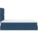 vidaXL Otomanski posteljni okvir z vzmetnico moder 120x190 cm blago, (21611752) | Shoptok.si