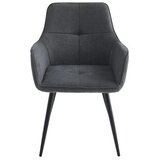 Arti Trpezarijska stolica 555 Tamno Siva/Crne metalne noge 520x415x860 ( 775-526 ) Cene