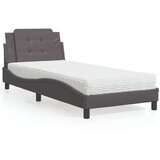  Krevet s madracem sivi 100 x 200 cm od umjetne kože | shoptok.hr