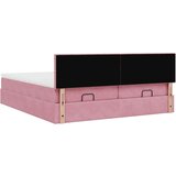 vidaXL Otomanski posteljni okvir z vzmetnicami roza 160x200cm žamet, (21609012) | Shoptok.si