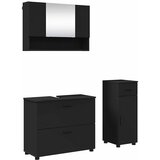  Set namještaja za kupaonicu 3 kom. Crna 76,5 x 35 x 64 cm | shoptok.hr