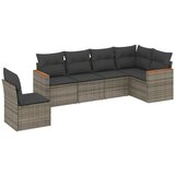  The Living Store Vrtna sedežna garnitura 6-delna z blazinami siv poli ratan - Vrtna Sedežna Garniture, (21451032) | Shoptok.si