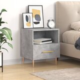 vidaXL Nočna omarica betonsko siva 40x35x47,5 cm inženirski les | Shoptok.si