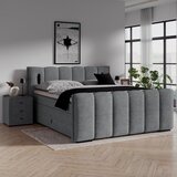 Premium Living Postelja Boxspring Elysia, Temno Siva, 180x220 | Shoptok.si