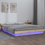  The Living Store LED posteljni okvir 120x200 cm trden les - Posteljni Okvir, (21453944) Cene