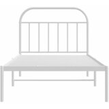  Metalni okvir za krevet s uzglavljem bijeli 100x200 cm | shoptok.hr