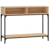 Maison Chic Konzolna mizica - miza ob steni sonoma hrast 100x30,5x75 cm inženirski les, (21785800) Cene