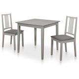 vidaXL 3-dijelni blagovaonski set od MDF-a sivi | shoptok.hr