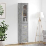 vidaXL Visoka omara betonsko siva 34,5x34x180 cm inženirski les Cene