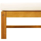 vidaXL Vrtni stolček za noge z blazino 65x65x29 cm trden akacijev les | Shoptok.si