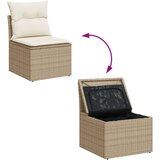  7-dijelni set vrtnih sofa od poliratana s jastucima bež | shoptok.hr