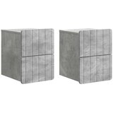  Stenski nočni omarici 2 pcs Betonsko siva 33 x 34,5 x 43 cm, (5000209780) | Shoptok.si