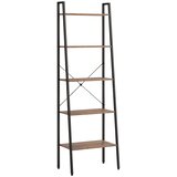  Samostojeće police s 5 razina tamnosmeđa i crna 56x35x174 cm | shoptok.hr