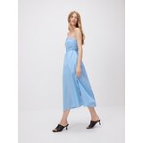 Reserved Midi haljina od mješavine lana - svjetloplavo | shoptok.hr