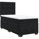 Box spring krevet s madracem crni 90x200 cm baršunasti | shoptok.hr