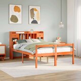 vidaXL Knjižna postelja brez vzmetnice vošč. rjava 160x200 cm borovina | Shoptok.si
