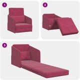  Floor Sofa Bed 2-u-1 Bordo 65x80x83 cm Baršun | shoptok.hr
