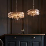  Endon 104467 - Luster na lancu CLIFTON 5xE14/6W/230V, sjajni hrom/prozirno staklo | Eponuda.com