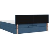  Otomanski okvir kreveta s madracima plavi 200x200cm tkanine | shoptok.hr