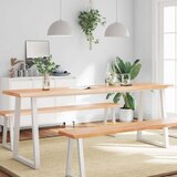 Stolna ploča svjetlosmeđa 220x50x(2-6) cm obrađena hrastovina | shoptok.hr