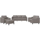 vidaXL Sedežna garnitura 4-delna z blazinami taupe blago, (20925175) | Shoptok.si