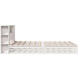 vidaXL Knjižna postelja brez vzmetnice bela 140x190 cm trden les | Shoptok.si