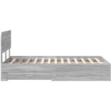  Krevetna konstrukcija Siva Sonoma 120 x 200 cm 203 x 123 x 90 cm | shoptok.hr