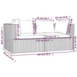  3-dijelna vrtna garnitura od poliratana s jastucima crna | shoptok.hr