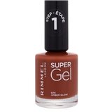 Rimmel London Super Gel STEP1 gel lak za nohte 12 ml Odtenek 075 amber glow Cene