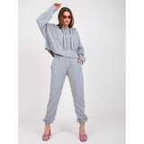 Fashion Hunters Basic gray melange sweatshirt set with trousers | shoptok.hr