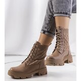 Gemre Brown ankle boots with sock-like upper Lujan | Shoptok.si